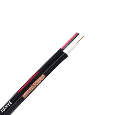 Camera HD Cabo Siamese 0.5mm 0.75mm CCTV 2c Cables Wire 2pw Rg59 Coaxial Cable with Power