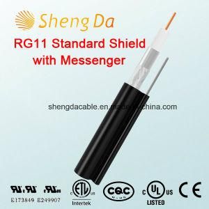 Rg11 Standard Shield with Messenger Outdoor Coaxial RCA Audio Cable