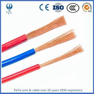 Electrical House Wiring Flexible Single Solid Stranded Copper Conductor PVC Insulated 6mm 4mm 2.5mm 1.5mm Electric Wire