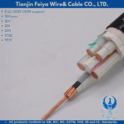 Nyy H05vvf Medium Voltage Copper Aluminum Conductor XLPE PVC Insulated Armored Power Electric Cable