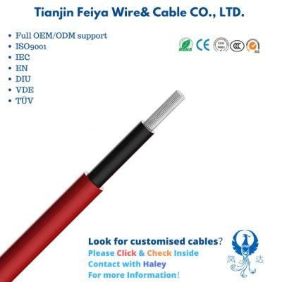 Nyy H1z2z2-K Fengda Pvf1-F PV Solar Cable 4mm 6mmpv Aluminium Control Cable Electric Wire Coaxial Waterproof Rubber Cable