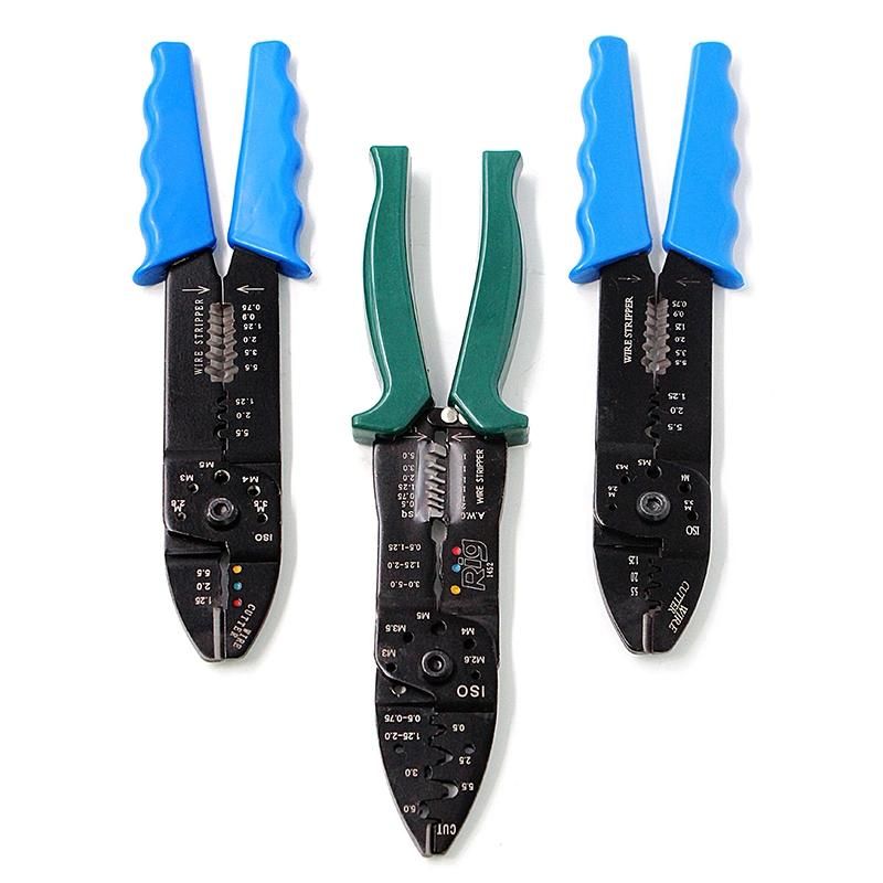 Wire Stripper Cutter Plier with Non-Slip Handle Multi-Functional Suit for 0.6-2.6mm Square