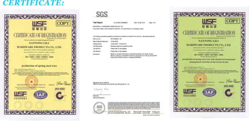 ASTM a 475 1*7 Zinc-Coated Steel Wire Strand with Size 1/4", 3/8", 5/16", 7/16", 1/2"
