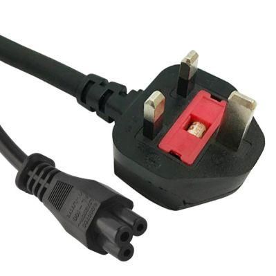 UK Plug IEC 60320 C5 Laptop /Notebook/Notepad Adapter Cloverleaf Power Cable