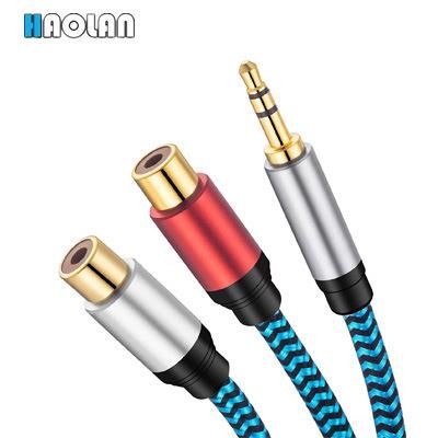 RCA to Audio Cable, 3.5mm to 2 RCA Female Cable