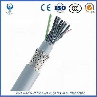 PVC Control Cable with Copper Braiding, Oil Resistant Flexible Low Voltage Signal and Impulse Cable Electric Wire