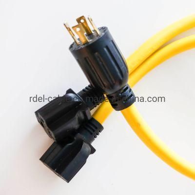 Extension Cord Y Splitter NEMA L14-30p to 2X NEMA 5-20r UL