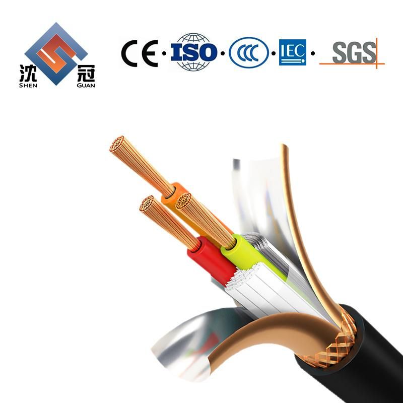 Shenguan Mc Cable 14/2 14/3 14/4 AWG UL Metal Clad Armored Copper Mc Cable Electrical Power Cable PVC Insulated Wire 4 Core Multi Core