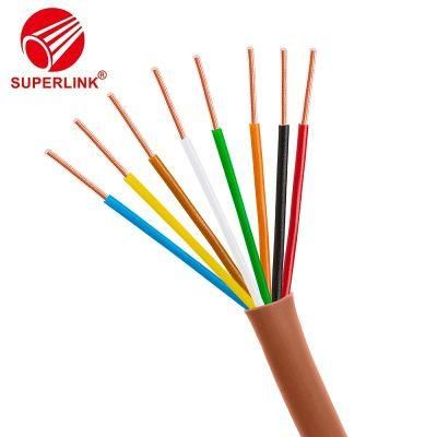 Brown 18AWG 2c-12c Cl2r or Cl3r Solid Bare Copper PVC Jacket Thermostat Control Wire for (UL) HVAC Systems