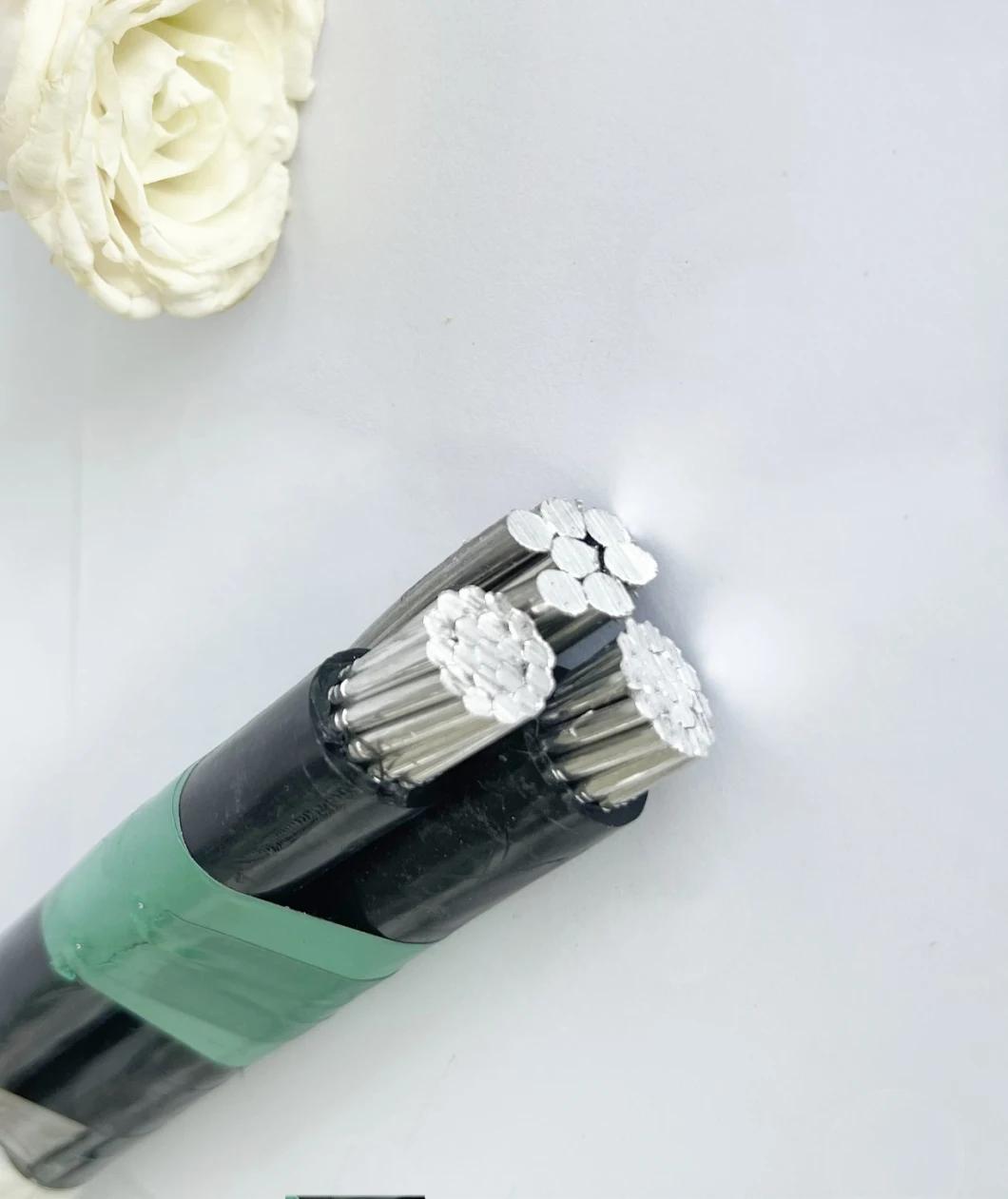 Low Voltage Aluminum ABC Cable with XLPE Insulated Aluminum Alloy AAAC Messenger Conductor