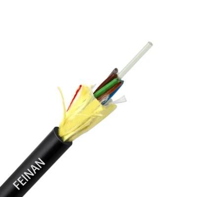 200m Span 12 Core Single Mode Outdoor G652D Fiber Optic Cable Armored Yarn Kevlar Aerial Self-Support Communication Cable