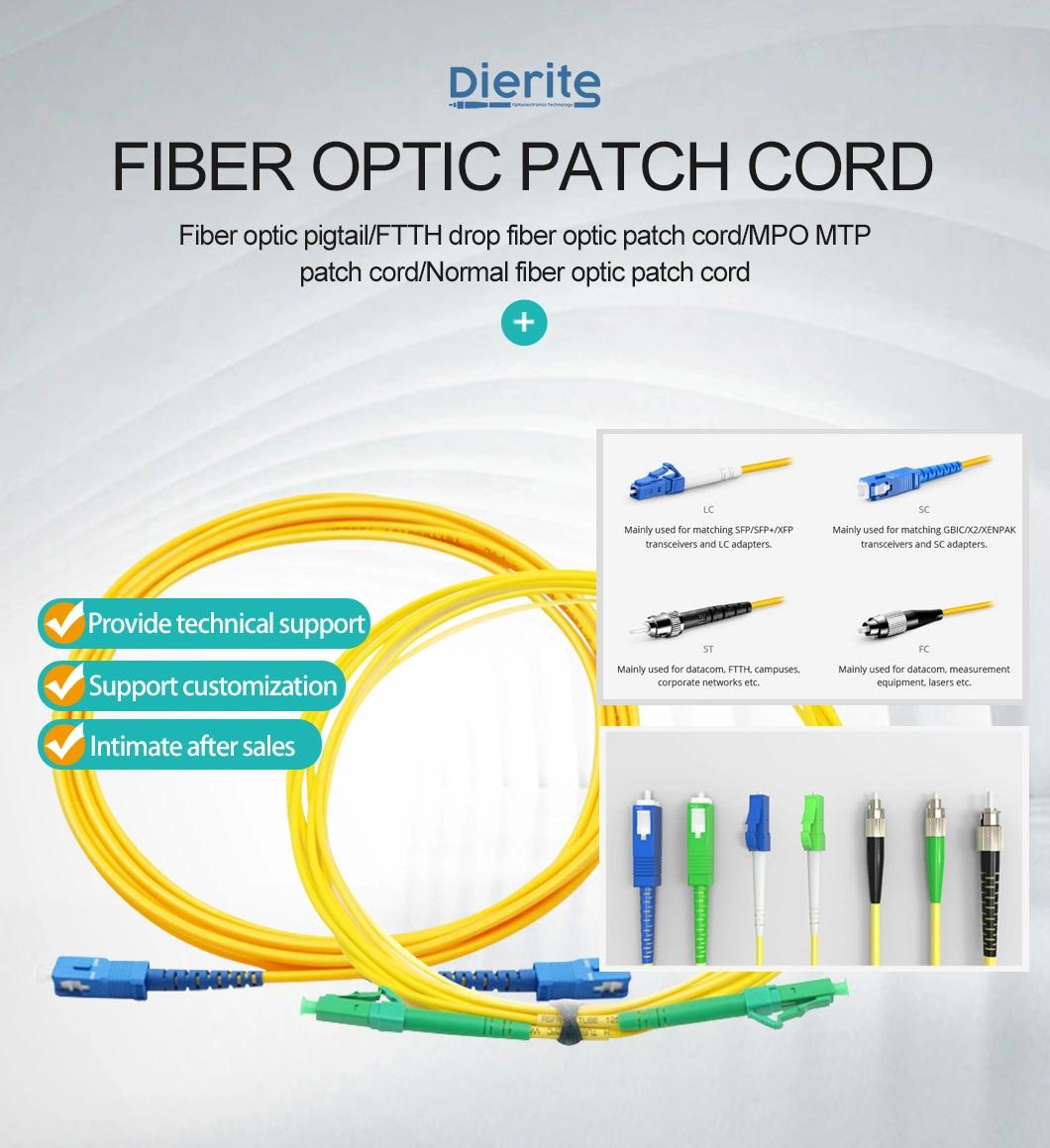 High Quality Simplex Single Core Jumper Cable Sc APC to Sc APC 3.0mm PVC/LSZH Fiber Optic Patch Cord
