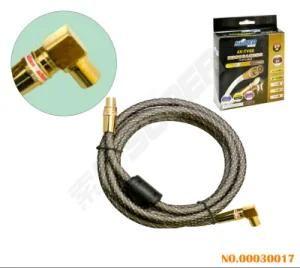 Suoer Double Loop Straight to Right Angle AV Cable (AV-TV08-3M)