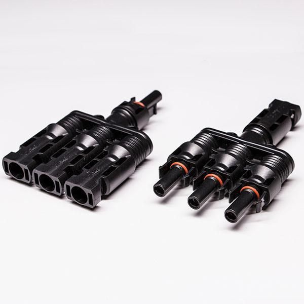 Photovoltaic Solar Panel Connectors and Cables T Branch Mc4 Connector Adapter