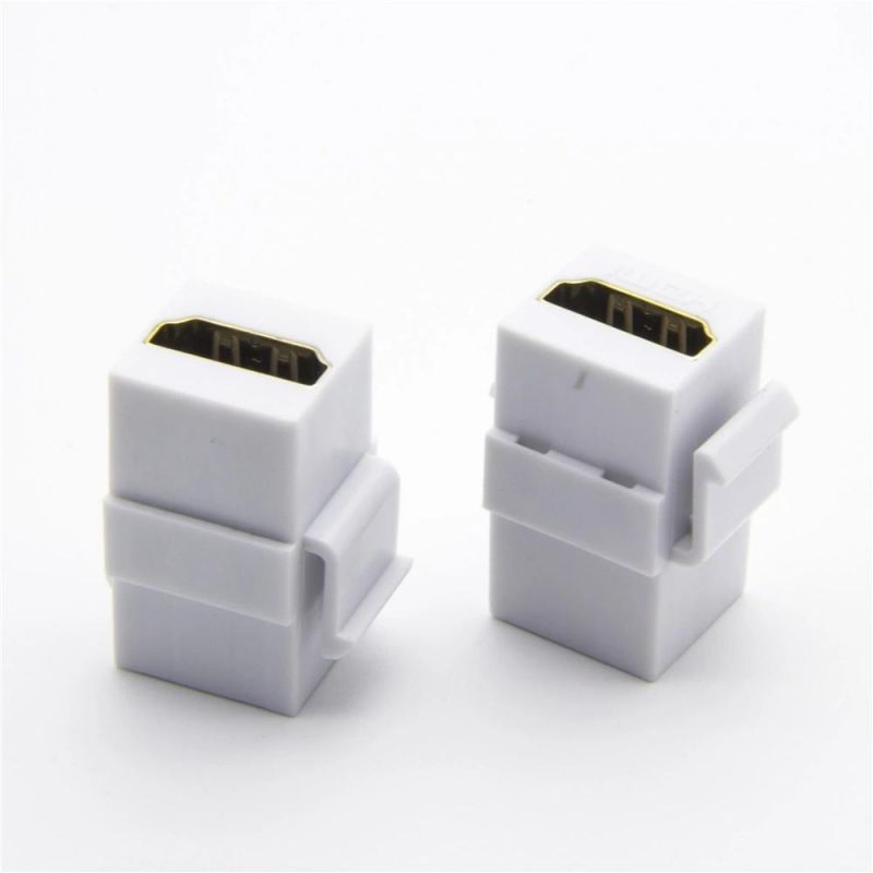 Black or White HDMI Female to Female Keystone Jack Adaptor