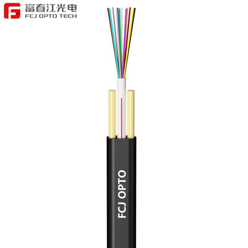 Indoor/ Outdoor Gyfxtby Flat Drop Cable FTTH Dry Core Cable G. 652D or G. 657A1 2f /2core Fiber Optic Cable