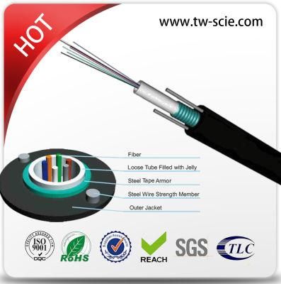 GYXTW Fiber Optic Cable Steel Tape Armoured Loose Tube Cable