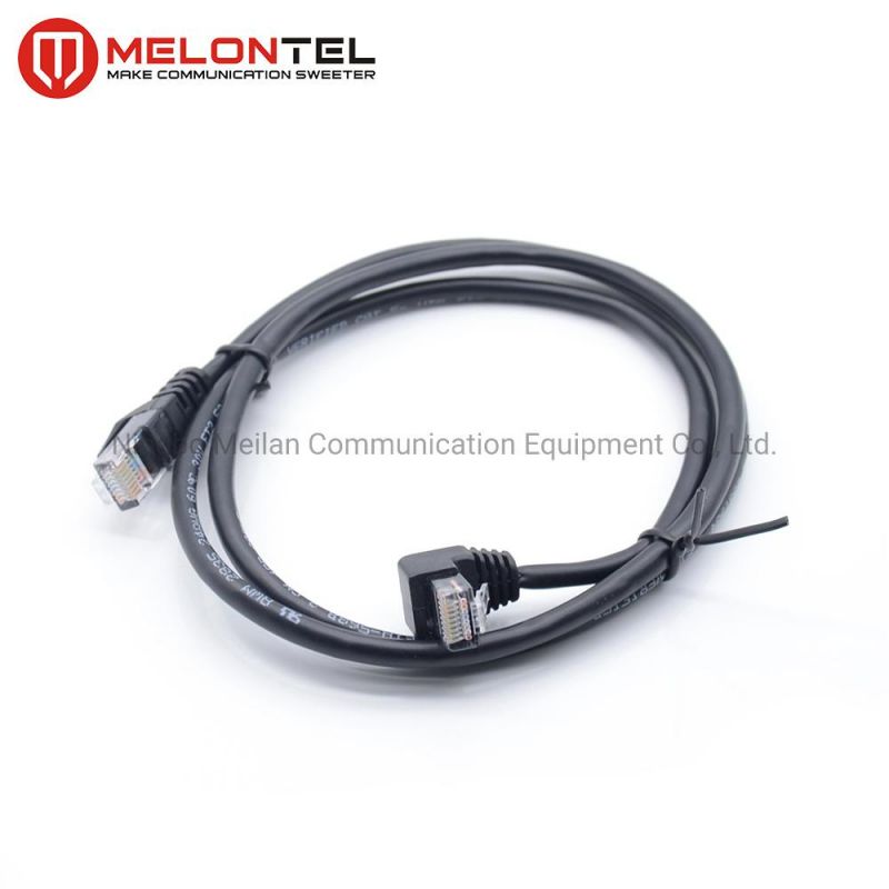 Right Angle Cat. 6 Cable STP LSZH RJ45 Patch Cord with Metal Plug
