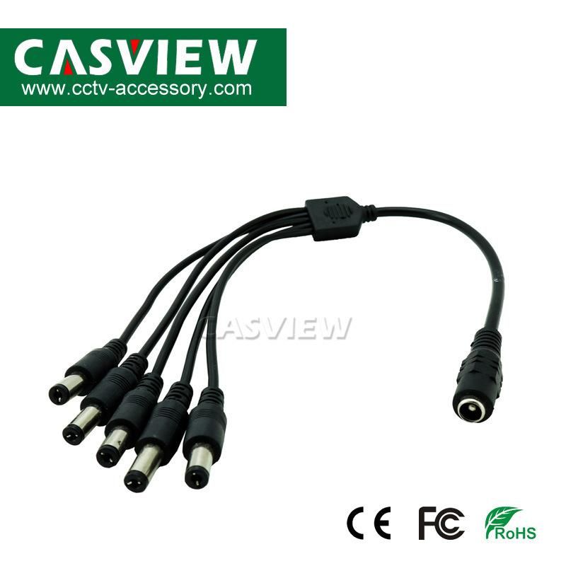 5.5 X 2.1mm DC 1 to 5 Way Power Splitter Cable 1 Female to 5 Male Jack Connector Wire for LED Strip Light CCTV Camera