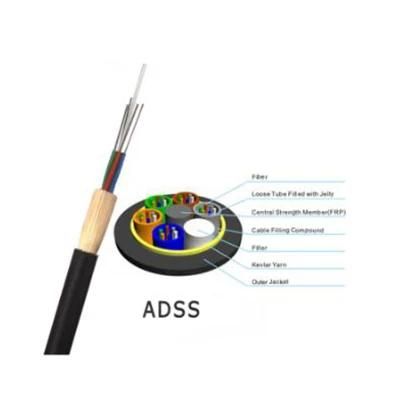 Indoor and Outdoor ADSS Double Sheath Fiber Optical Cable 24 48 96 Core FTTH Cable