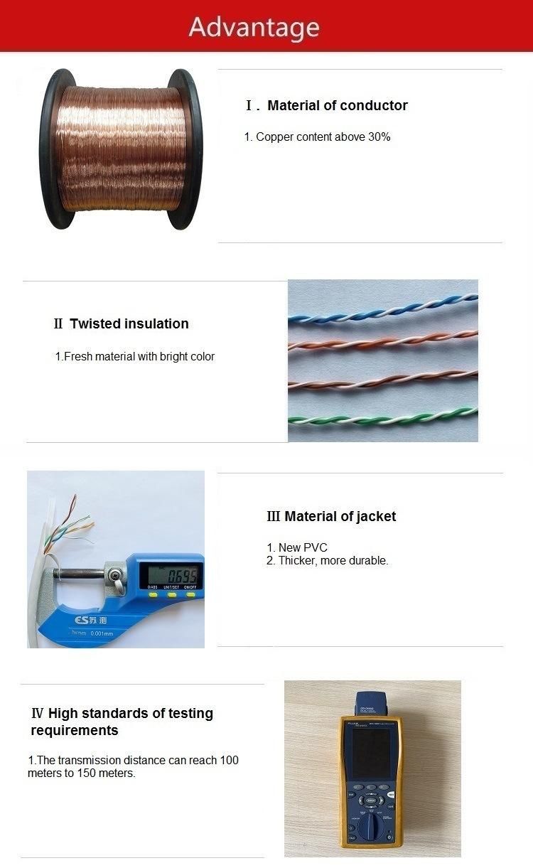 LAN Cable UTP CAT6 SL Hy6001gy Network Cable for Ethernet