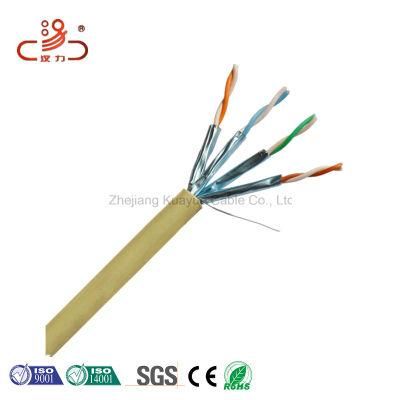 4 Pairs Bare Copper CAT6A LAN Cable for Communication