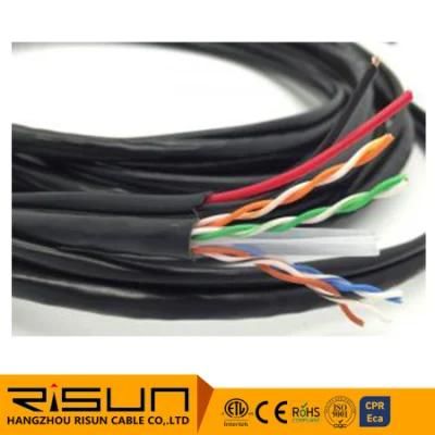 CCTV Camera Cable UTP LAN Cable Cat6e 23AWG with Power Cable 2*0.5mm