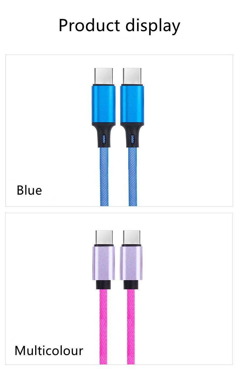 USB C to USB C Cable 1m Long 10FT USB Type-C 2A Fast Charging Nylon Braided Cord Compatible MacBook