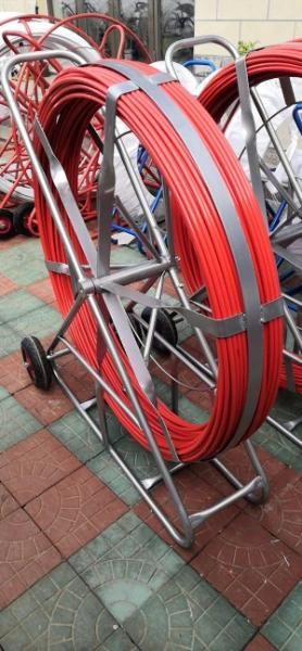 4.5-18mm Fiber Optic Equipment Fiberglass Push Pull Rodder 500m Fiberglass Duct Rodder