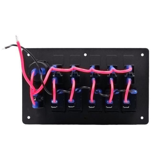 LED Rocker Switch Panel Fuse for Car Caravan Marine Boat