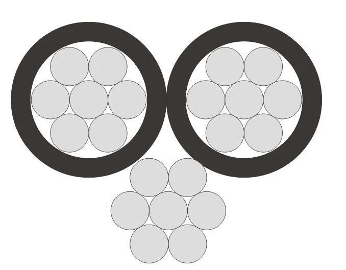 3*4/0AWG Aerial Bundled AAC Conductor with One Neutral Bare Triplex Overhead Cable