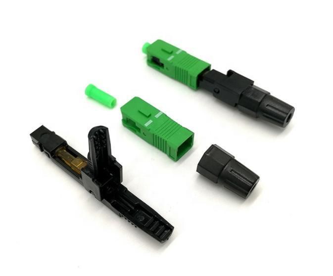 Fiber Optic Fast Connector Sc APC Upc Quick Connector for FTTH Drop Cable Field Termination