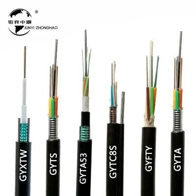 Outdoor Optical Fiber Cable GYXTW 12 Cores G652 Fiber Optic Cable