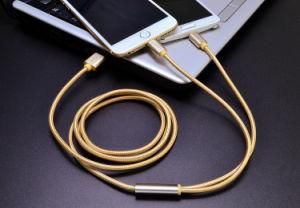 Braided 2 in 1 USB Cable with Qi Standard