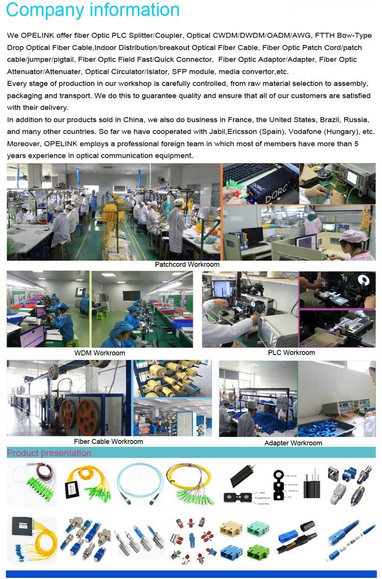 FTTH Drop Optical Fiber Cable with Metal Strength Member