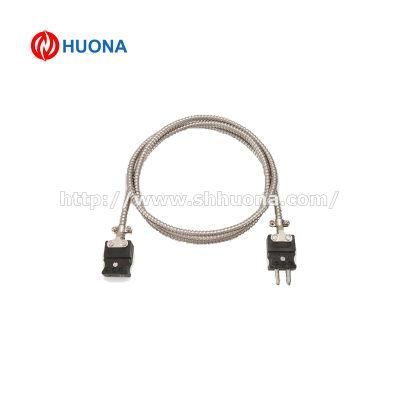 J Type Thermocouple Sensor with Standard Black Male and Female Connectors