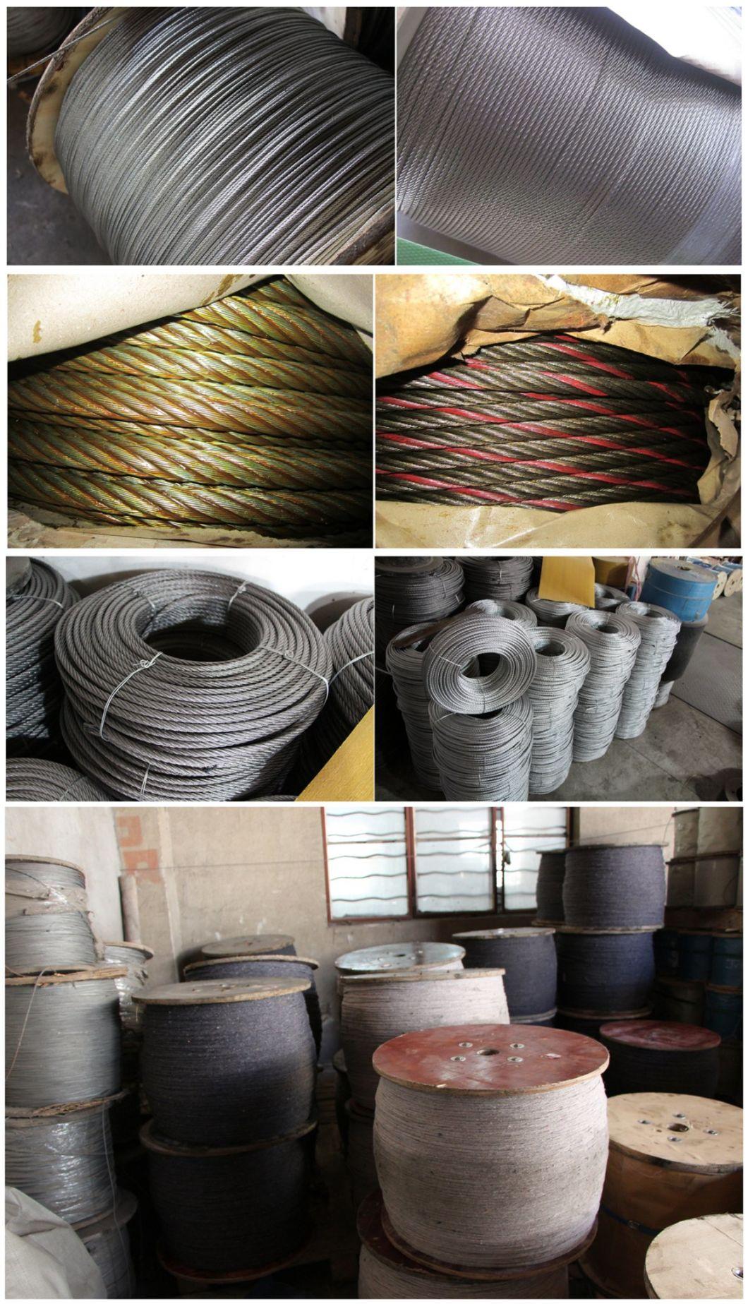 7X7 7X19 6X27 Stainless Steel AISI304 AISI316 A2 A4 Wire Rope