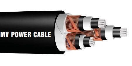 BS 6622 Three Core Armoured 33kv XLPE Stranded Copper Conductors