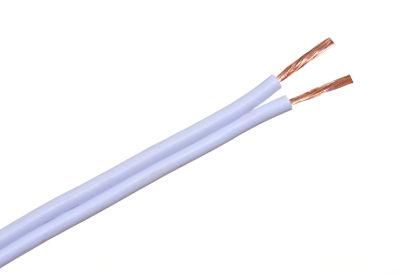 Double White PVC Insulation CCA CCAM Flexible Speaker Flat Audio Cable Wire