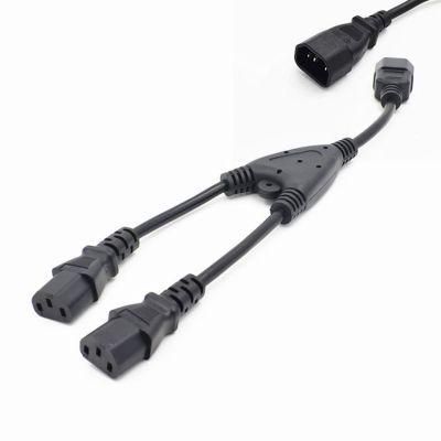 IEC320 C14 to 2xc13 Y Splitter PDU Power Cord Cables Power Splitter Cord