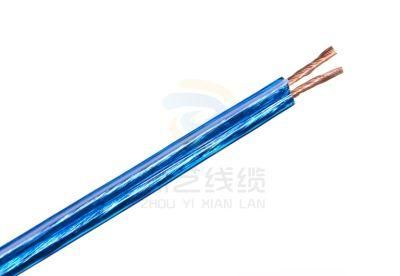 Copper CCA Colorful Speaker Twin Clear PVC Audio Speaker Cable