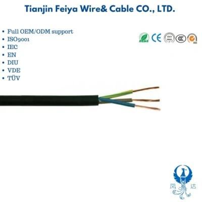 Shorter Delivery Low Voltage Super Flexible H05V2V2-F H05rr-F Extension Rubber Aluminium Control Electric Coaxial Waterproof Rubber Cable