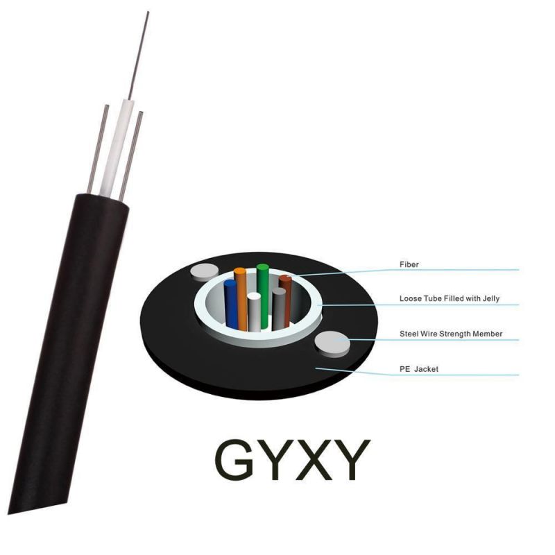 GYXY Unitube Black Bulk Fiber Optic Cable Unarmored 12 Cores G652D GYXY Fiber Optical Cable