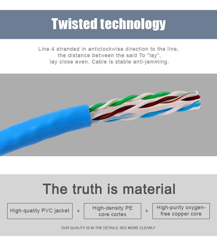 CAT6 U/UTP Cables High Speed CAT6 LAN Cable for Network