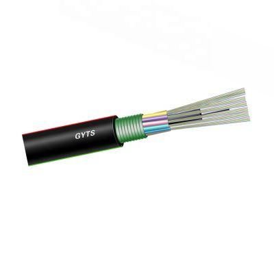 Wholesale Factory Price 8 12 24 32 Core Outdoor Armored Aerial Optical Fibre Duct GYTS Cable