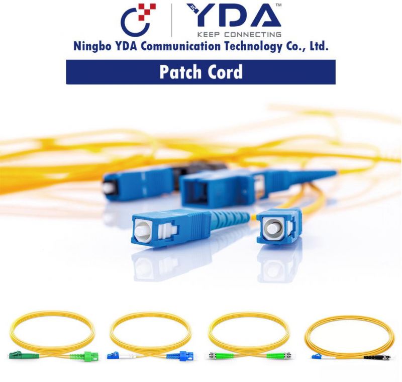 FTTH Single Mode 9/125 Simplex LC/APC - FC/Upc PVC LSZH Fiber Optic Patch Cord