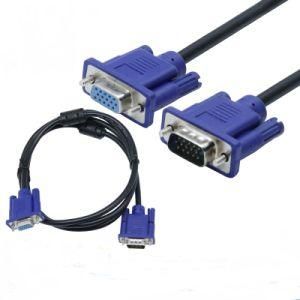 5m Nickel Plated Black Combination VGA Cable Male to Female