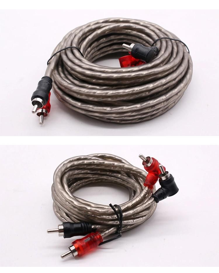 1m 2m 3m 5m Braid Shielded RCA Cable Male to Male Signal Cable for Car Audio