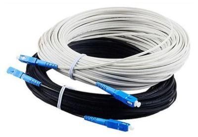 FTTH Flat Drop Cable Gjxh Single Mode G657A with Sc/APC Sc/Upc Connector