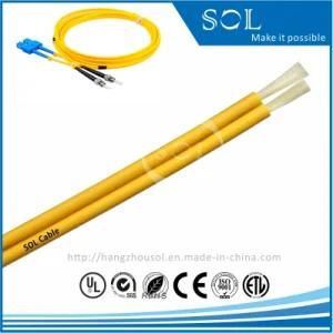 Indoor Double Cores Single Mode Patch Cord GJFJBV Optical Fiber Cable